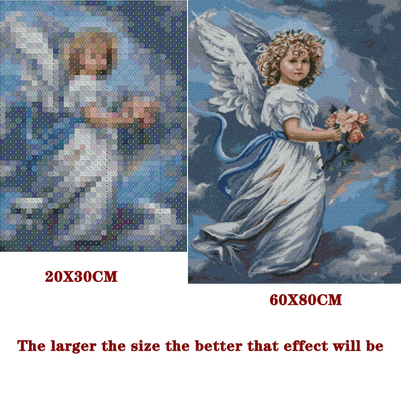 

DIY Diamond Painting Religious baby Angel Diamond Embroidery Mosaic Sale Full Round Rhinestones Picture Home Decor Handwork Gift