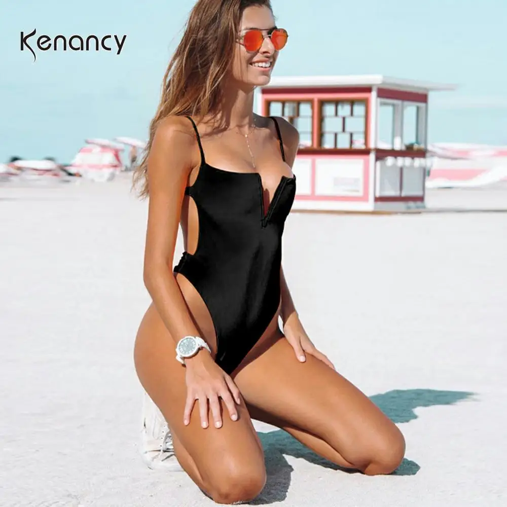 Kenancy сплошной цвет многоцветный глубокий v образный вырез с открытой спиной