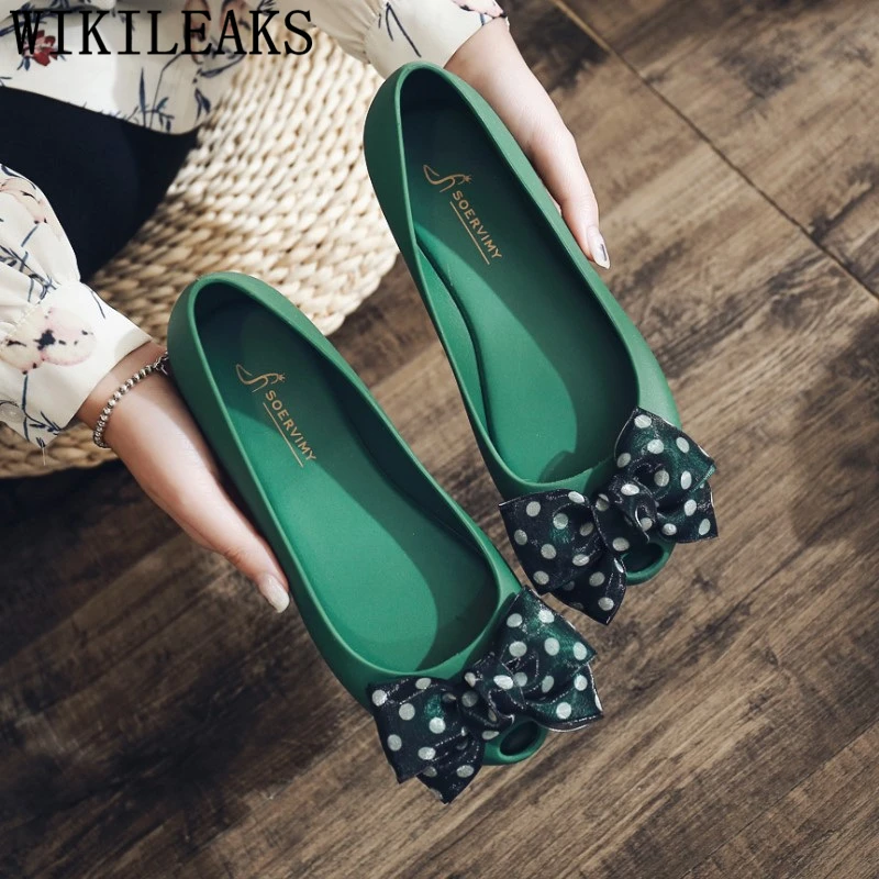 

Туфли Женские желейные, плоская подошва, без застежки, модные, Макасины