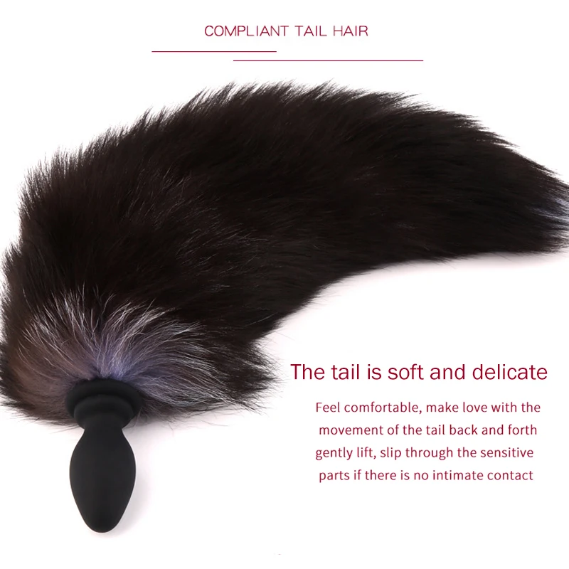 Анальная пробка с лисьим хвостом вибратор хвост секс-игрушки для взрослых женщин