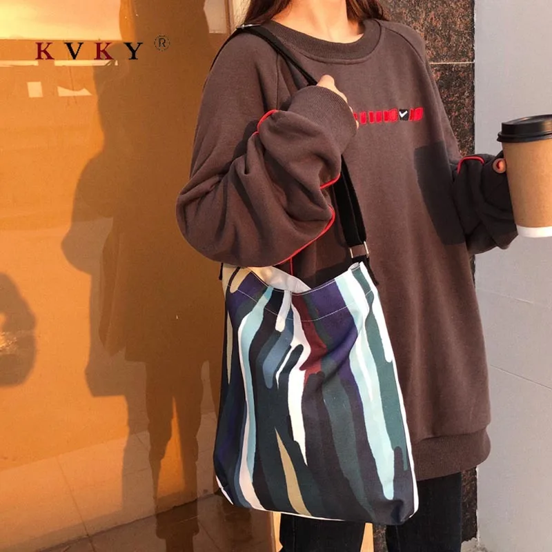 Женская Большая вместительная Холщовая Сумка тоут хлопчатобумажная ткань