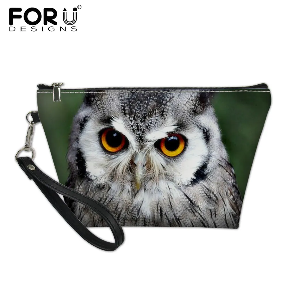 

Женская сумка для туалетных принадлежностей с объемным рисунком совы