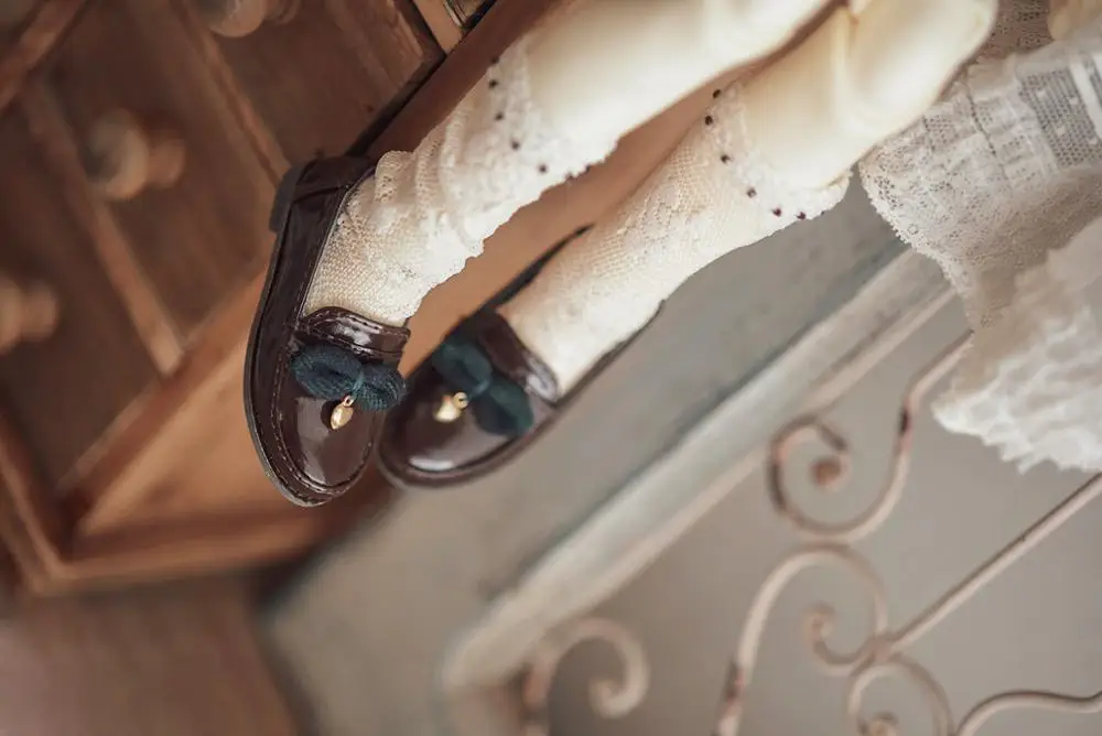 

1/4 BJD doll shoes sweet heart shoes 2 colors suitable for 1/4 BJD doll shoes black shoes coffee shoes doll accessories