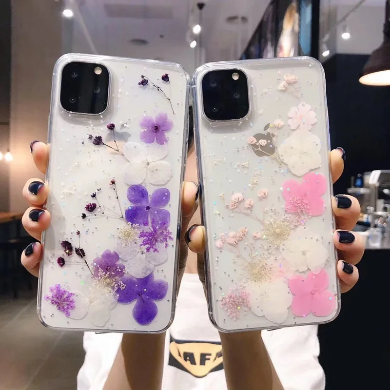 Чехлы для iPhone 11 X XR XS Max 6 S 7 8 plus 12 Pro Роскошный Блестящий Мягкий чехол ручной работы
