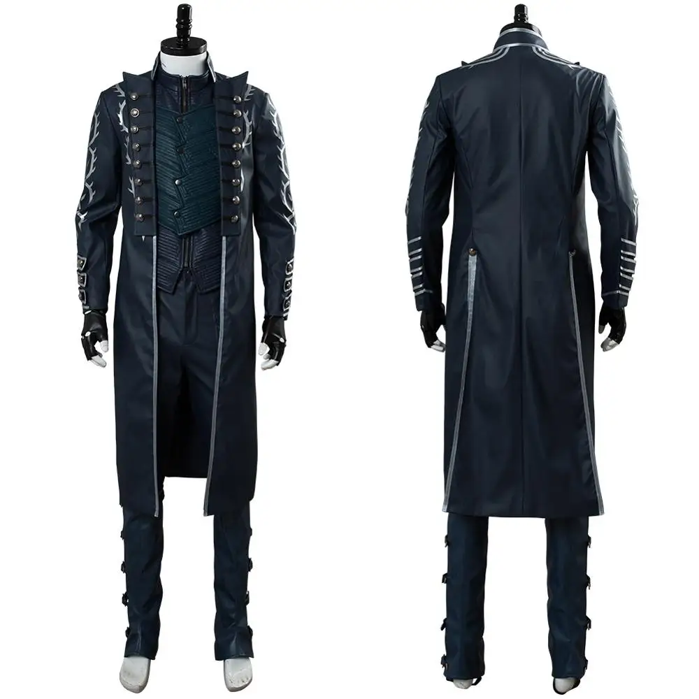 Быстрая доставка игра DMC 5 Вергилий карнавальный костюм Vergil куртка одежда на
