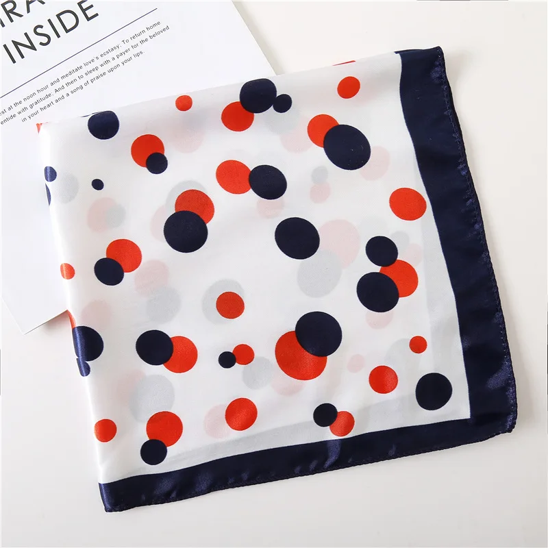 Женский офисный платок квадратный для волос модный Шелковый шарф с маленьким