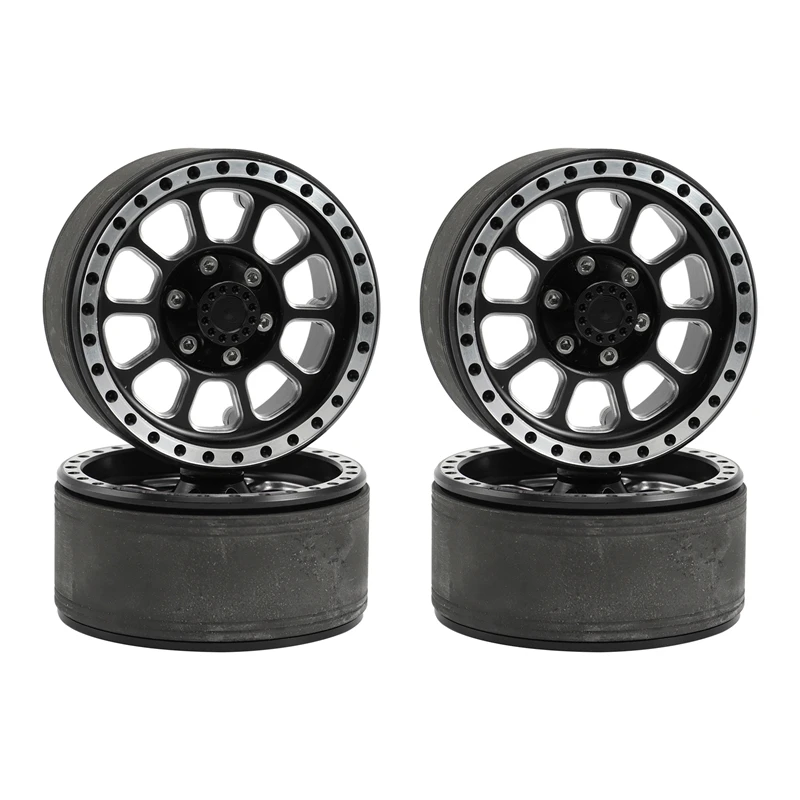 

4Pcs Metal 1.9 Beadlock Wheel Rim Hub for 1/10 RC Crawler Car Axial SCX10 90046 AXI03007 Traxxas TRX4 RC4WD D90