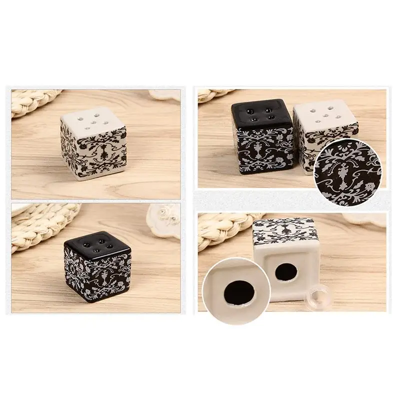 2pcs Seasoning Bottle Set Ceramic Spice Seasoning Shaker Salt Pepper Shaker Cooking Kitchen Tools for Wedding Party Favor Gift