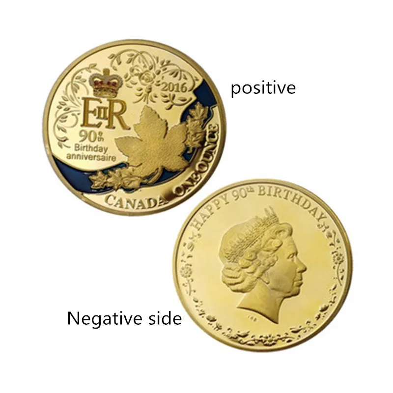 Hot sale Anniversary Commemorative Coin Canadian Maple Leaf Birthday Color Collection Gold Coins | Дом и сад