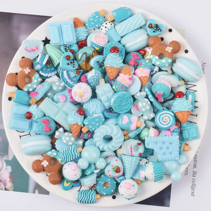 10Pcs Mixed Cake Candy Resin Decoration Crafts Flatback Cabochon Embellishments For Scrapbooking DIY Phone Accessories Lucky Bag | Дом и сад