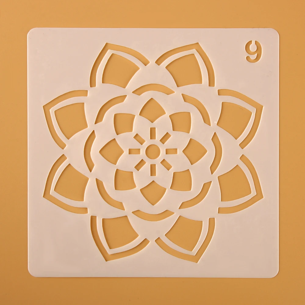 DIY ремесло Мандала вспомогательный наслоения Трафареты для покраски стен штамп