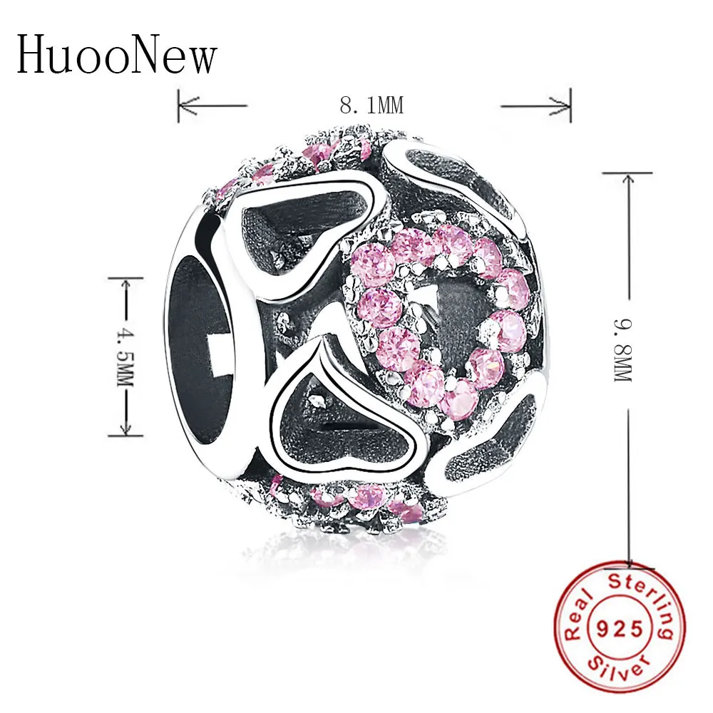 Женский браслет из серебра 925 пробы с фианитами|Бусины| |