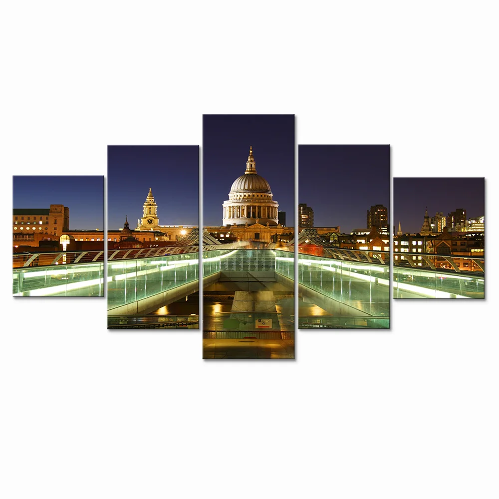 

Canvas Paintings Living Room Decor Art Framework 5 Pieces Islamic Architecture HD Prints St Pauls Cathedral Poster