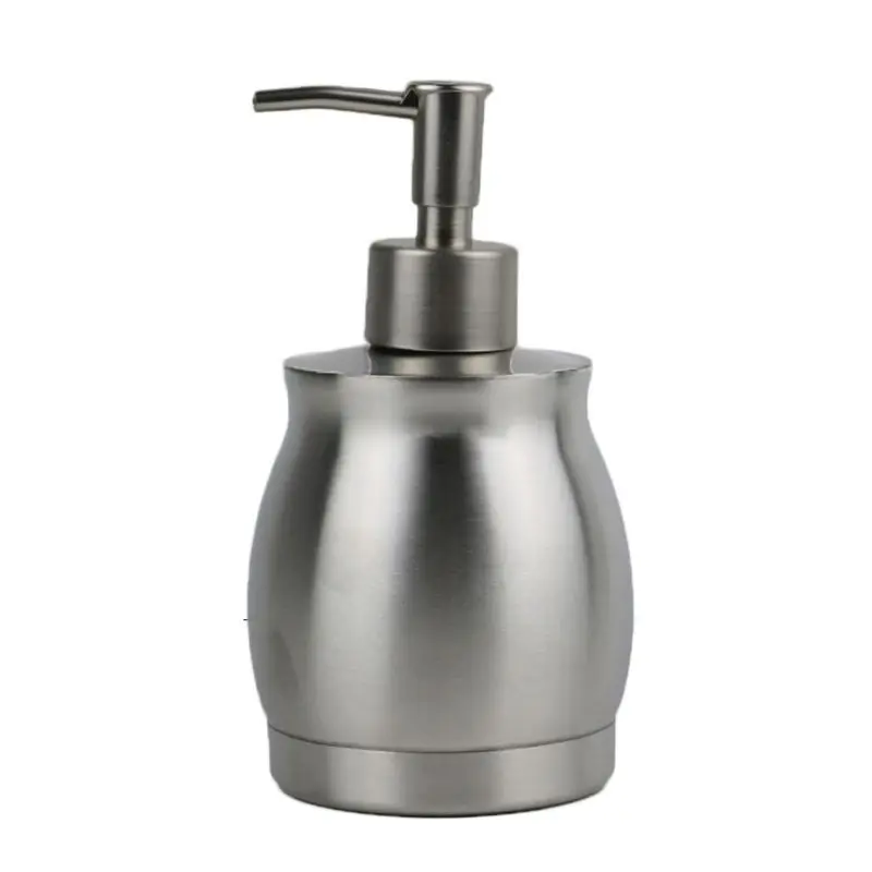 

390ml Hand Soap Pump Bottle Bathroom Kitchen Stainless Steel Countertop Lotion Shampoo Liquid Dispenser