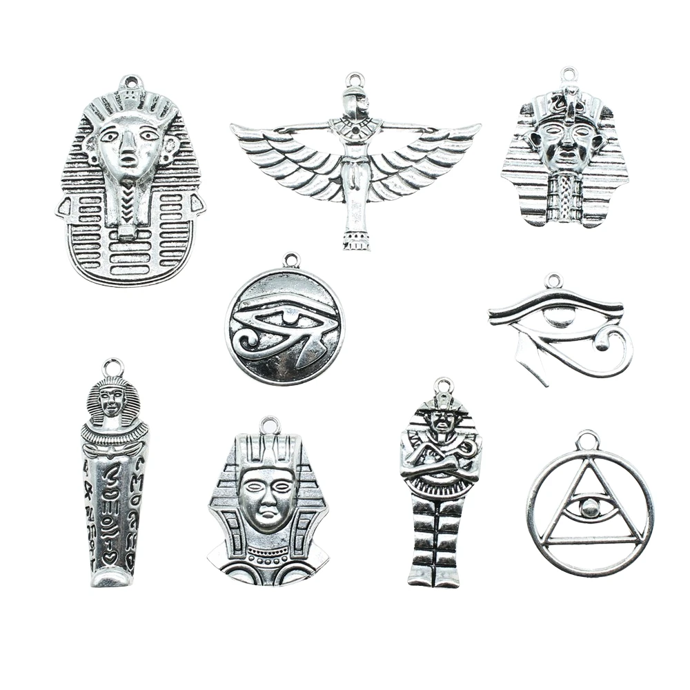 2 шт. Подвески египетского фараона античное серебро Цвет Глаз Гора для