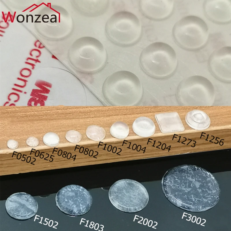 transparent door bumper self adhesive stop damper rubber muffling anti collision colloidal particles kitchen cabinet drawers free global shipping