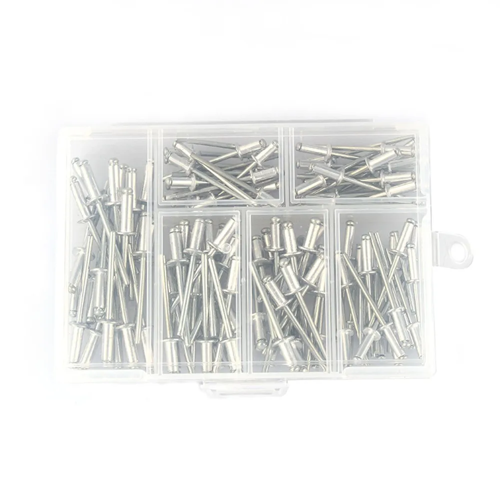 

New 120pcs Rivets Dome Head Open Blind Aluminium Body Steel Shank 3.2mm 4.0mm Used With Rivet Gun Easy To Operate Efficient