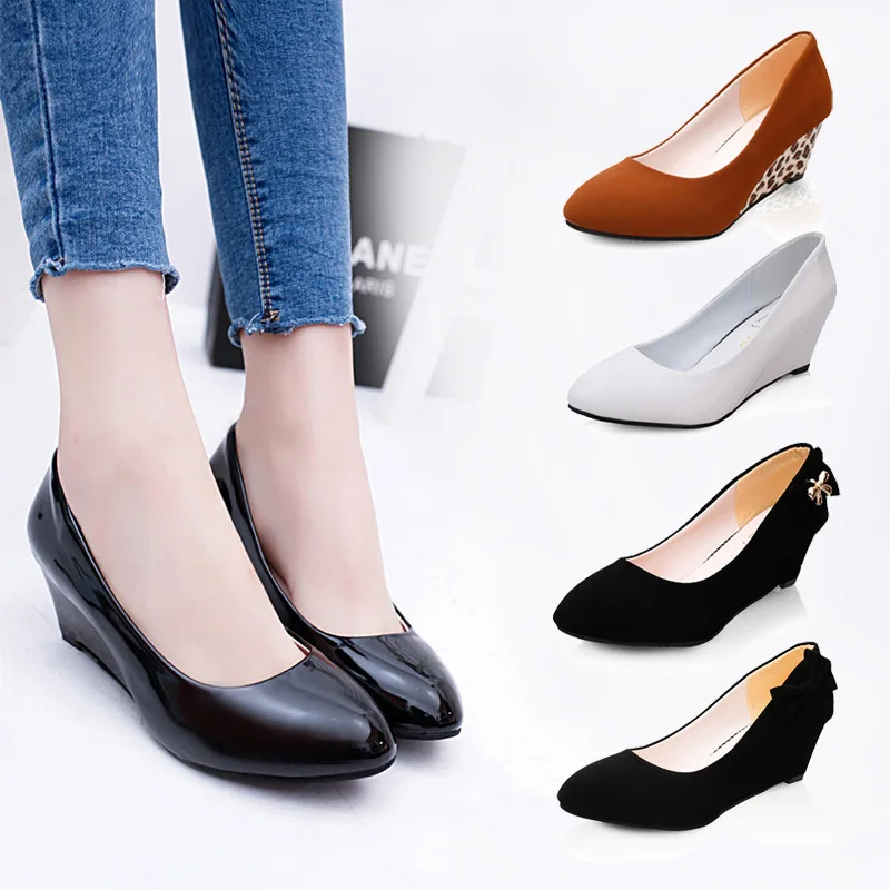 

Lady's Shoes New Autumn Waterproof Platform The Shallow Mouth Round Head High Heels Single Shoes OL Women Shoes Zapatos De Mujer