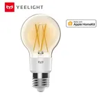 Умная Светодиодная лампа накаливания yeelight, 200 в, 700 люменов, 6 Вт, лимонная умная лампочка, работает с Apple homekit