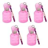 5pcs jig squid hook covers protector with d shape carabiner for egi fishing lure wood shrimp clip type umbrella shaped storage