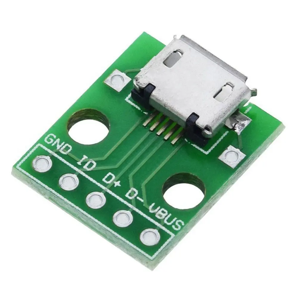 MICRO USB Для DIP 5pin разъем типа B pcb конвертер pinboard 2 54 |