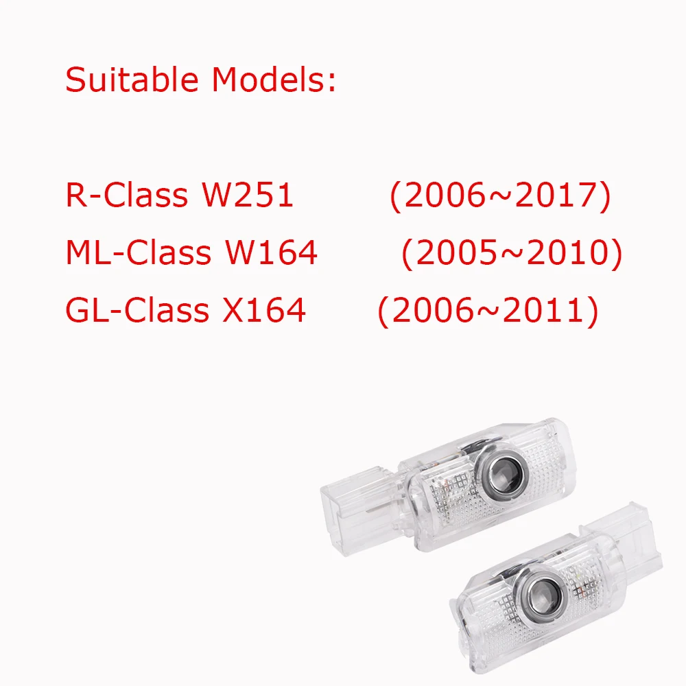 2 шт. дверь логотипа автомобиля Добро пожаловать светильник для Mercedes Benz R GL ML M