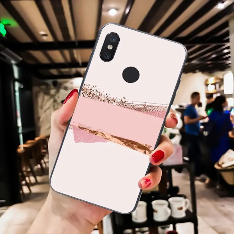 Чехол для телефона MaiYaCa с золотыми розовыми блестками Xiaomi mi5 6 A1 A2 Lite Mi9 9SE mi8lite F1 Mix2 2S