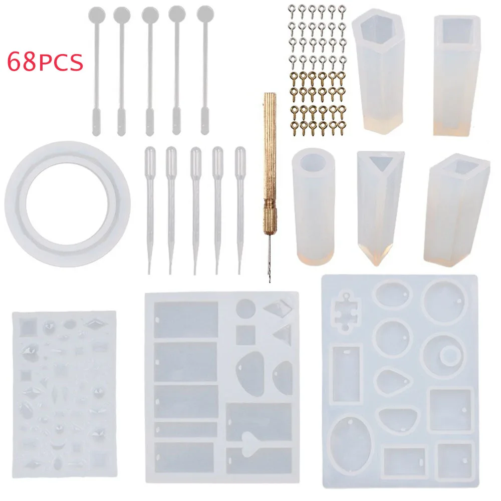 

Нерегулярные геометрические рукоделие заполнение эпоксидной смолы плесень полный набор DIY браслет и украшения ювелирных изделий Аксессуа...