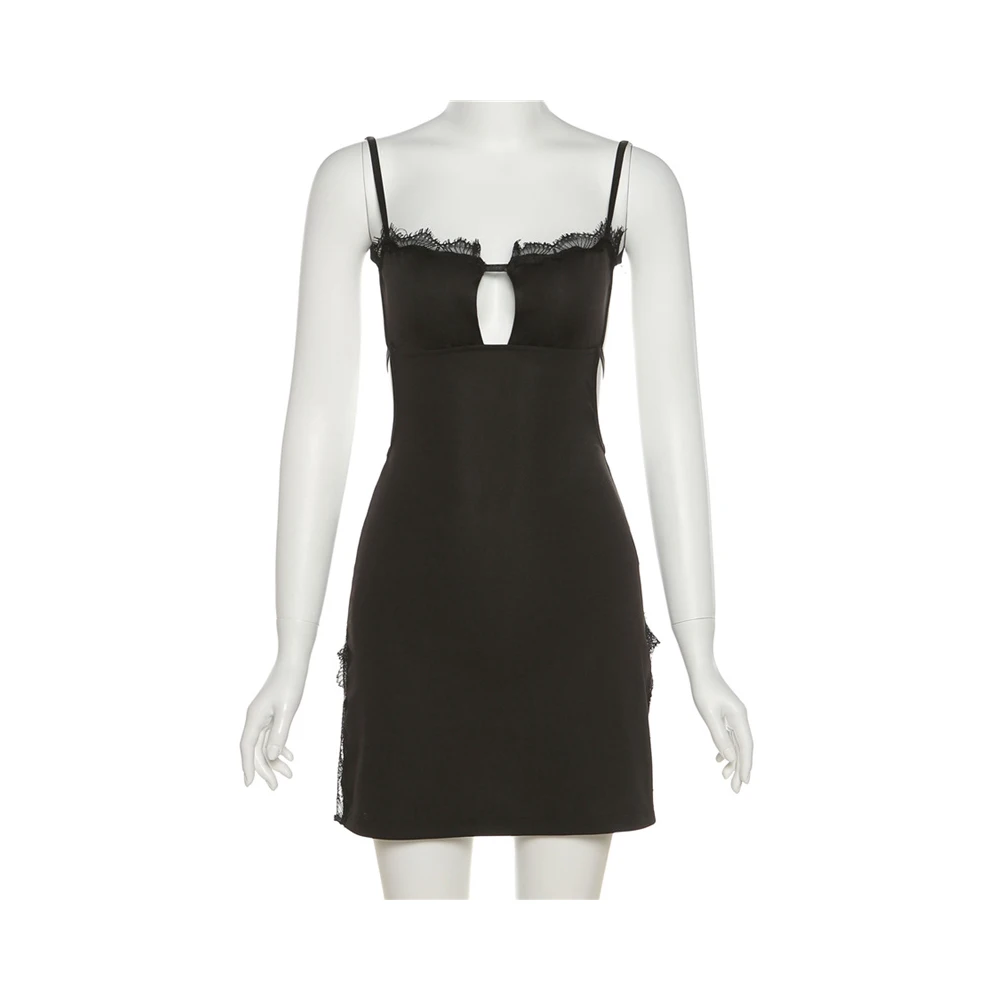 

Summer new style women's sling one-shoulder fashion sexy halter split dress female Sexy and charming Everyday wear, random match