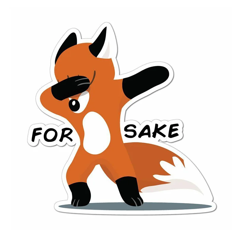 

For The Sake Pun Funny Joke Animal Cute Rude Shy Car Accessory Windshield Bumper Motorcycle Helmet Decals Auto Decoration