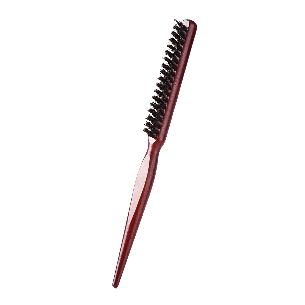 1pc Pro Barber Pig Bristles Hair Comb Hairstyling Rat Tail Salon Pointed Hairbrush Comb Dyeing Haircutting Hairdressing Tools