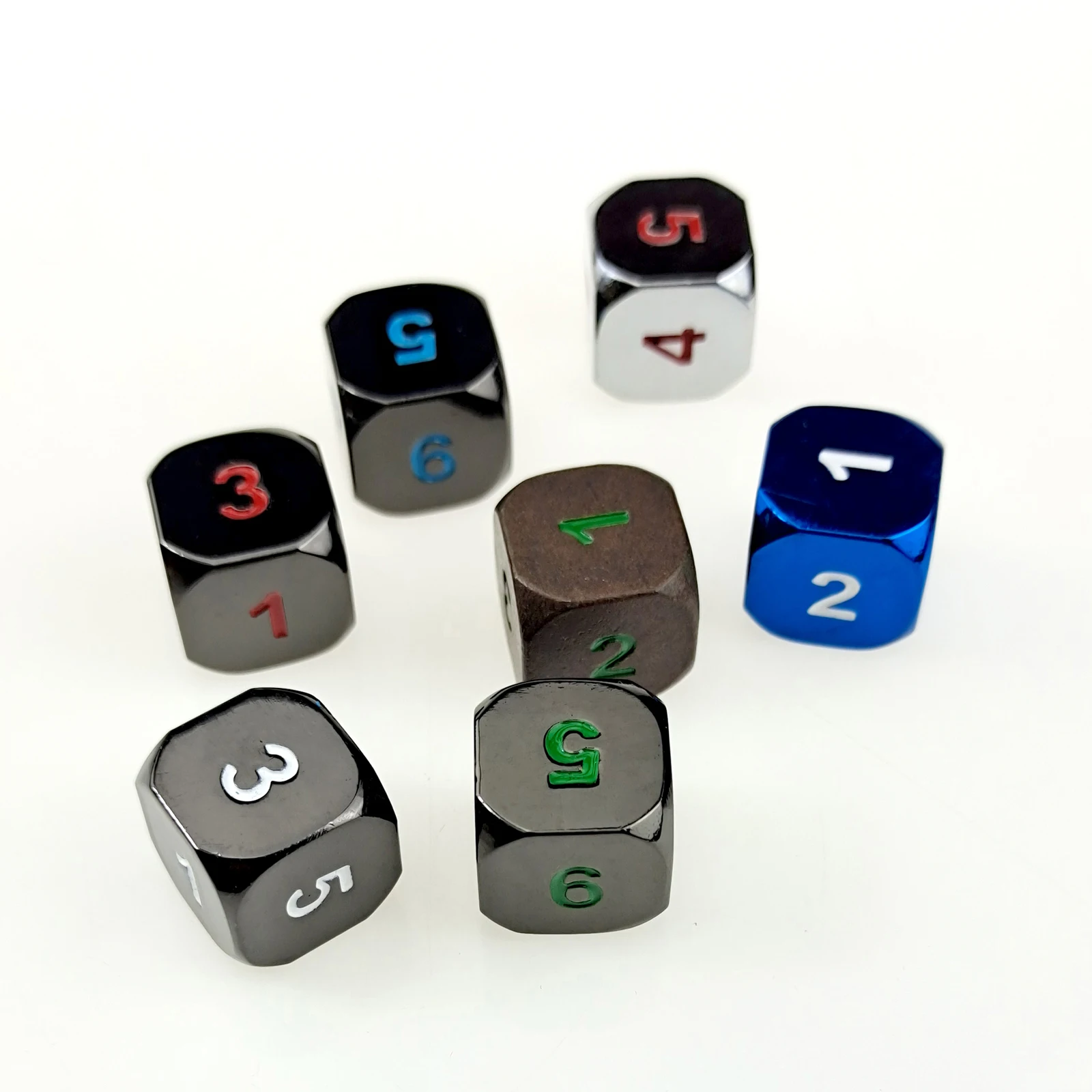 Rollooo 6-сторонние игральные кости из металла d6 | Спорт и развлечения