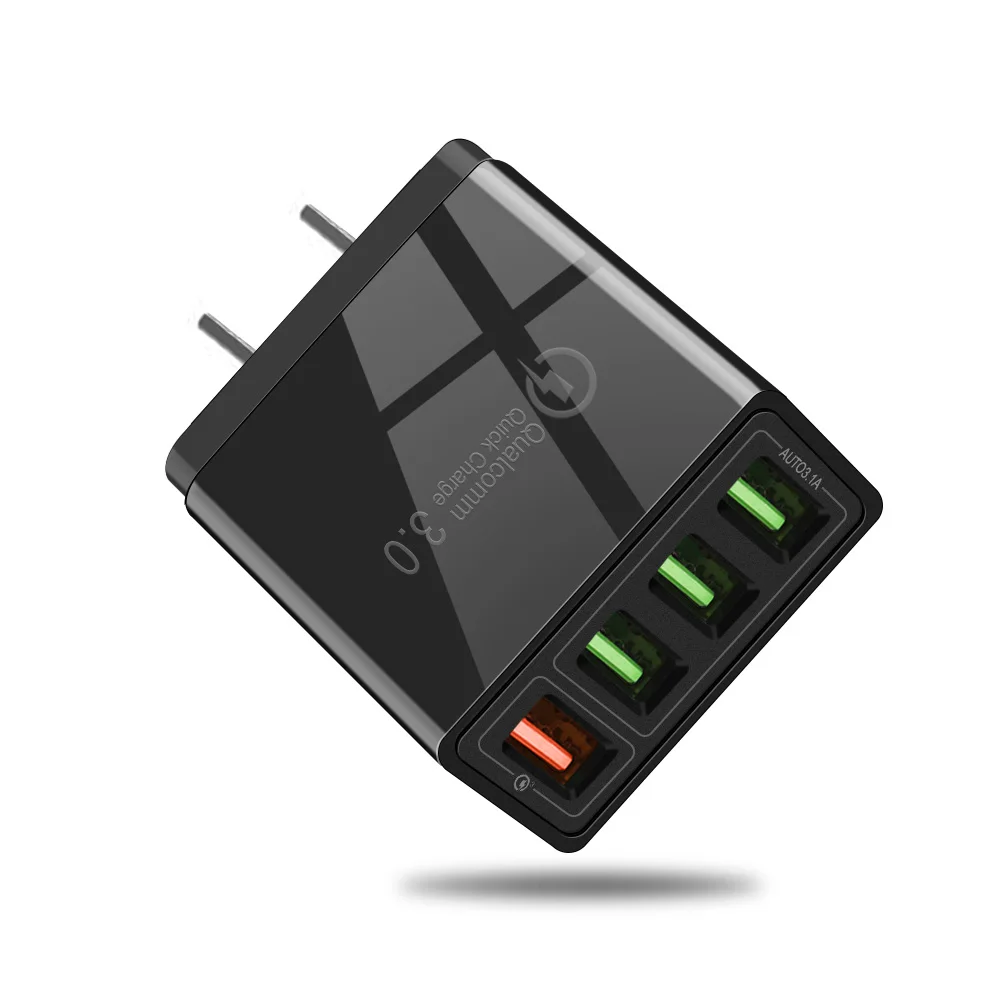 Мощное зарядное устройство для Iphone, быстрая зарядка 3,0, двойное Usb зарядное устройство, 2А, дорожное Usb зарядное устройство, адаптер для samsung, Xiaomi, 18 Вт, зарядное устройство
