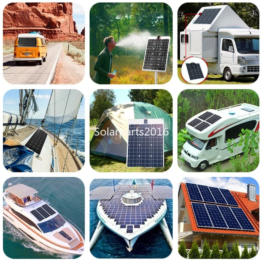 

500w 600W flexible solar panel kit complete 500 watt 600 Watt for 12V 24V battery car RV home Power charging