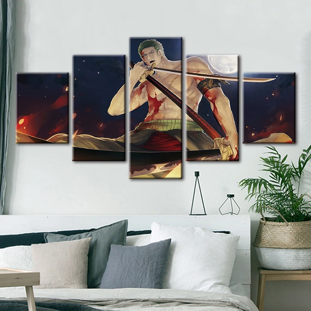 HD печати живопись Одна деталь домашний декор холст Roronoa плакат &quotZoro&quot модульный