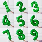 32-дюймовые зеленые цифры, оформление дикой вечеринки на день рождения, воздушный шар с большими цифрами, детский праздник, домашний декор