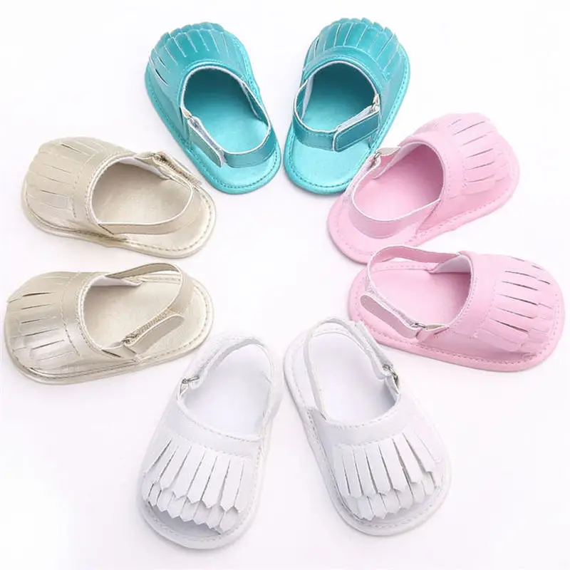 Сандалии для новорожденных мягкая обувь из хлопка нескользящая подошва детской