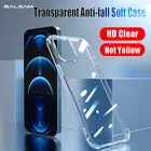Прозрачный противоударный чехол для телефона iPhone 13 12 11 Pro Max 13Mini X XS XR 6S 7 8 Plus SE 2020, ультратонкий прозрачный мягкий чехол из ТПУ