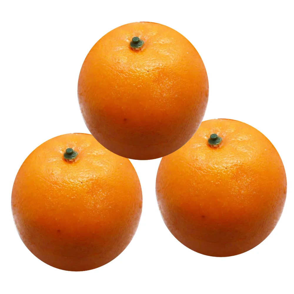 

3Pcs Fruits Artificial Oranges Fake Foam 8cm Faux Model Suitable For House Kitchen Party Decoration High Simulation