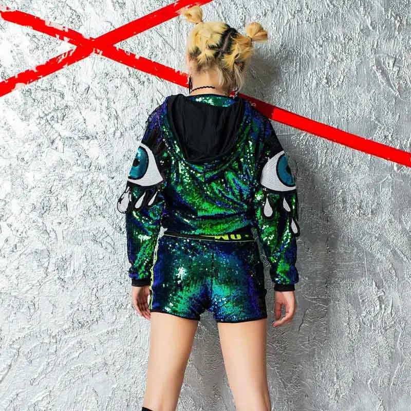 Новинка женский костюм для джаза танцевальный девушек хип хоп танец Черлидинга