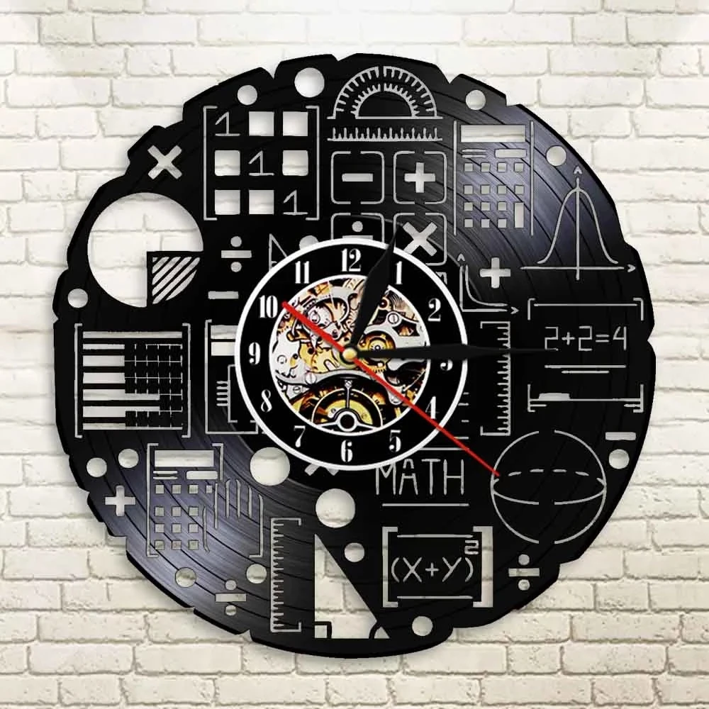 

Математические формулы, настенные часы, математическое уравнение, Обучающие со светодиодный Ной подсветкой, учителя, школьная лампа, бесшу...