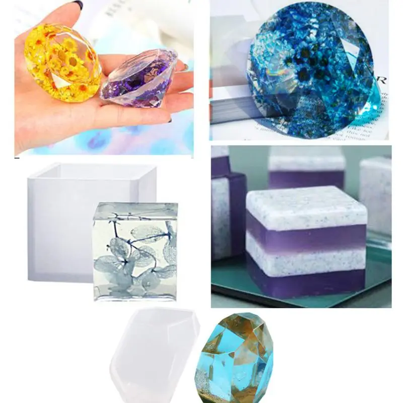 

Silicone Resin Molds 18Pcs DIY Casting Molds for Resin Epoxy Candle Wax Soap