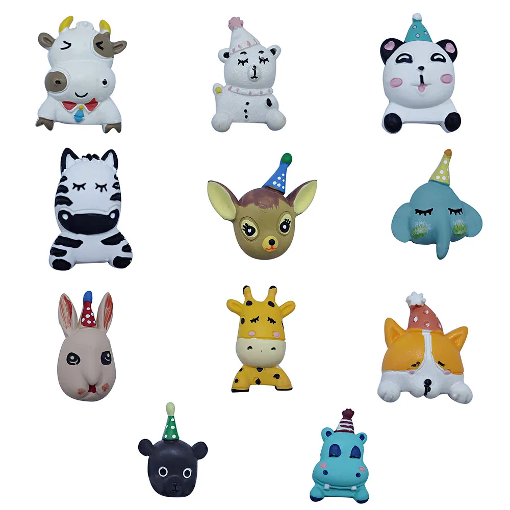 

Mix 50PCS Resin Animals Fridge Magnetic Sticker Bull Bear Zebra Deer Elephant Kangaroo Giraffe Dog Hippo Refrigerator Magnet