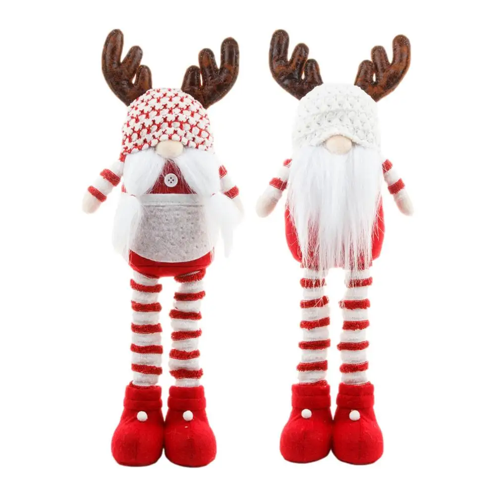 

Retractable Christmas Doll Faceless Gnome Toys 2021 New Year Figurines Home Praty Decoration Gift Desktop Ornament