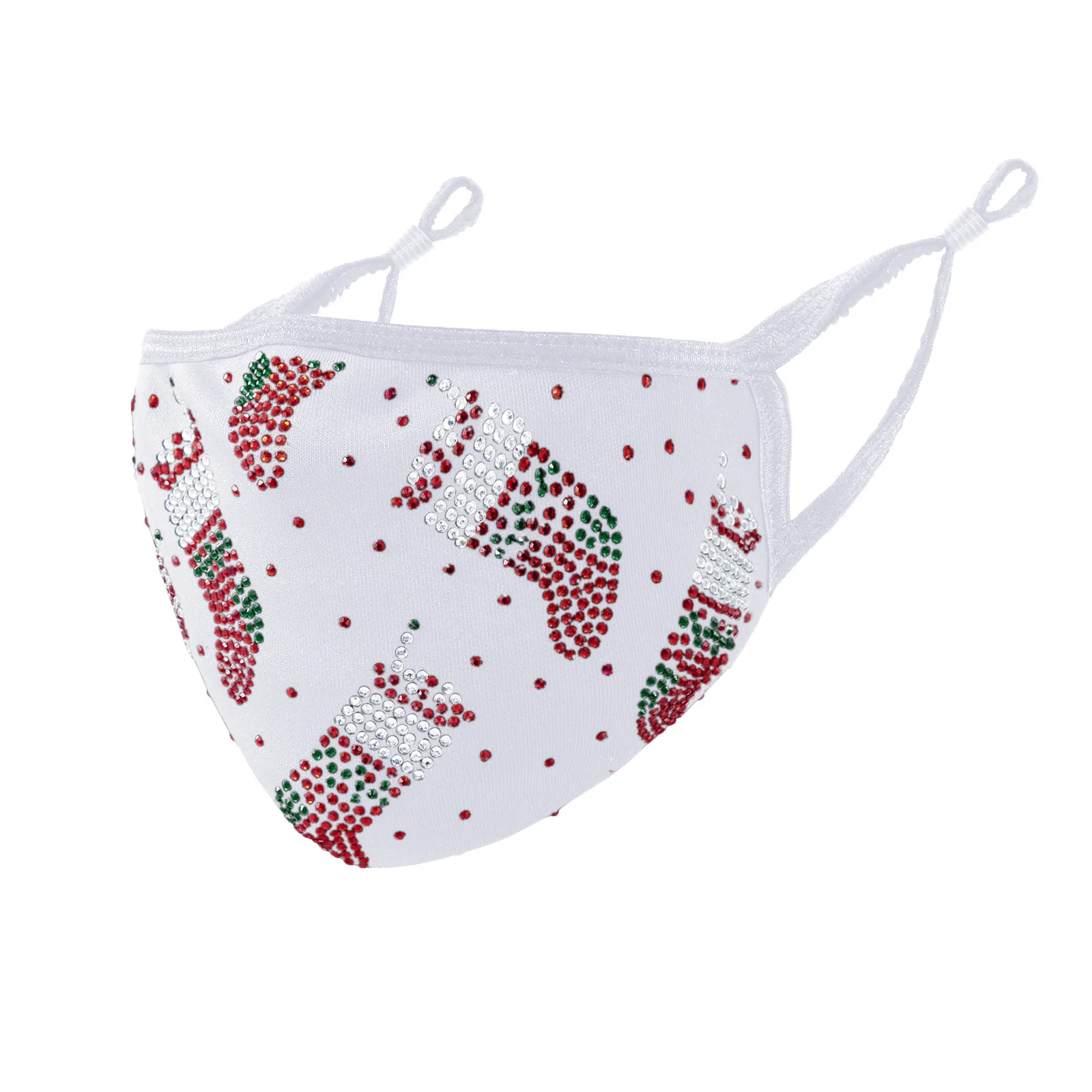 1 шт. Рождественская маска Модные Стразы Золотая с блестками может быть помещен и