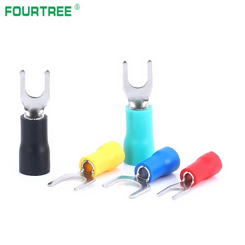 500 шт. SV обжимной терминал Лопата вилочный соединитель Комплект провода Медь