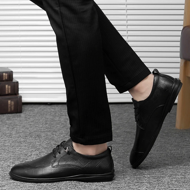 

Casual Shoes Man Fashion Sport Casual Shoes Leather Zapatos De Hombre Black Men Sports Sapato Masculino Sneakers Men's