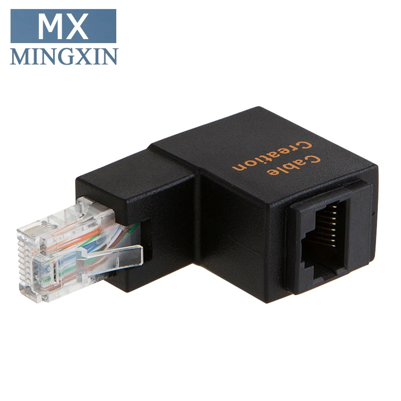Адаптер Ethernet cat5e/cat6 адаптер ethernet с более высоким углом 90 градусов и 270 rj45 / 8p8c мама к