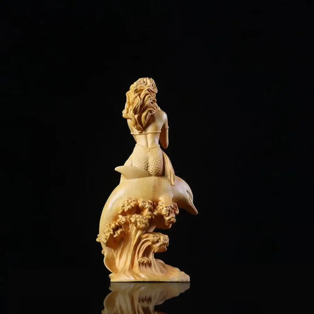 18 см деревянная статуя русалки для гостиной украшения красоты ремесла Офисная