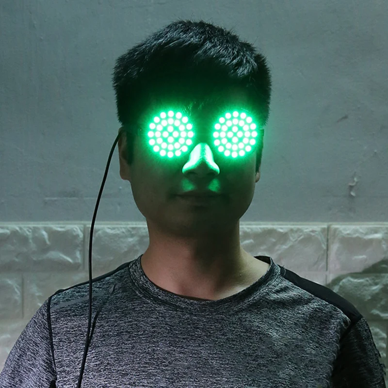 

Новейшие очки со светодиодный светильник кой, прохладные реквизиты для выступлений, регулируемые для бара, вечеринки, ночного клуба, сцены